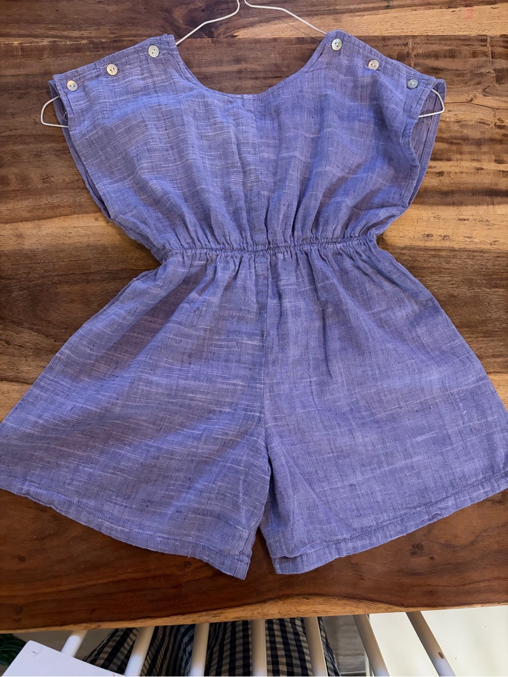 Kids Linen Romper - Vintage (Size 6-7)
